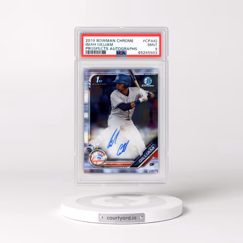 2019 Bowman Chrome Prospects Autographs #CPAIG Isiah Gilliam (PSA 9 MINT)