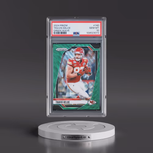 2024 Panini Prizm #140 Travis Kelce - Green Wave (PSA 10 GEM MINT)