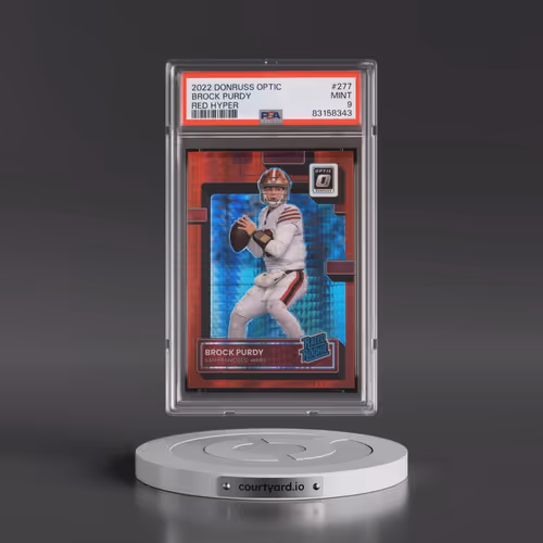 2022 Panini Donruss Optic #277 Brock Purdy - Red Hyper (PSA 9 MINT)