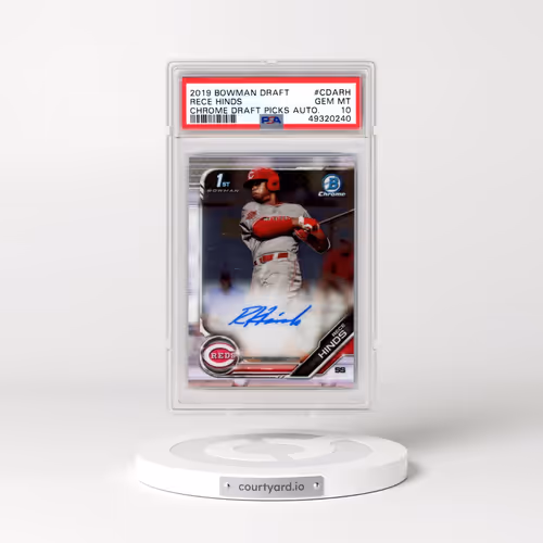 2019 Bowman Draft Chrome Draft Picks Autograph #CDARH Rece Hinds (PSA 10 GEM MINT)