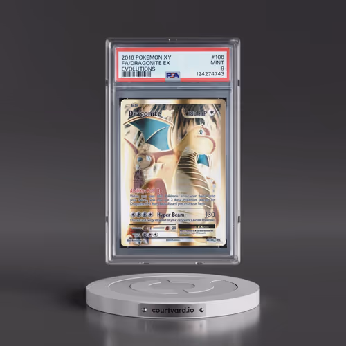 2016 Pokémon XY Evolutions #106 Dragonite EX - Holo Full Art (PSA 9 MINT)