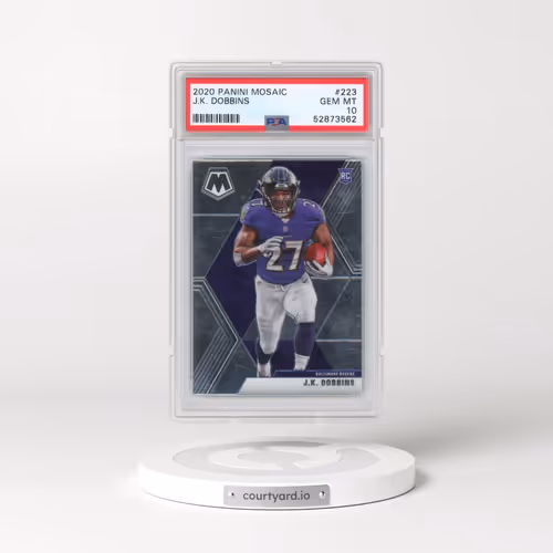 2020 Panini Mosaic #223 J.K. Dobbins (PSA 10 GEM MINT)