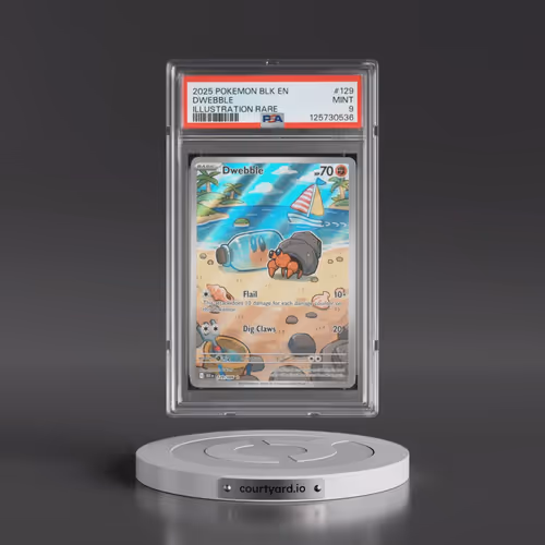 2025 Pokémon Blk EN-Black Bolt #129 Dwebble - Illustration Rare (PSA 9 MINT)