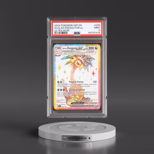 2024 Pokémon Ssp EN-Surging Sparks #225 Alolan Exeggutor EX - Holo Ultra Rare (PSA 9 MINT)