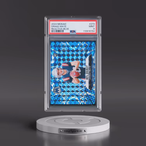 2024 Panini Mosaic #273 Drake Maye - Reactive Blue (PSA 9 MINT)
