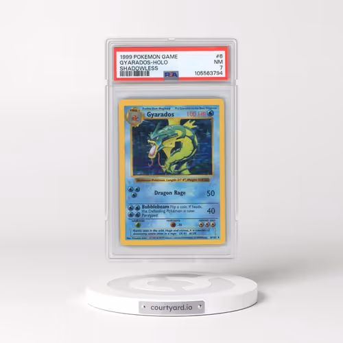 1999 Pokémon Game #6 Gyarados - Holo Shadowless (PSA 7 NM)