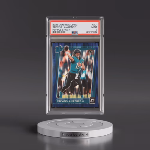 2021 Panini Donruss Optic #201 Trevor Lawrence - Purple Shock (PSA 9 MINT)