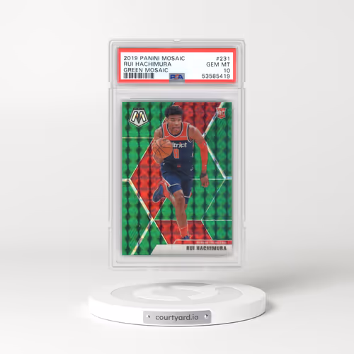 2019 Panini Mosaic #231 Rui Hachimura - Green Mosaic (PSA 10 GEM MINT)