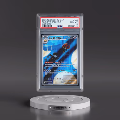 2025 Pokémon SV10-Glory of Team Rocket #104 Team Rocket's Orbeetle - Art Rare (PSA 10 GEM MINT)