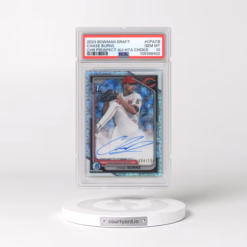 2024 Bowman Draft Chrome Prospect Autographs #CPACB Chase Burns - Hta Choice (PSA 10 GEM MINT)
