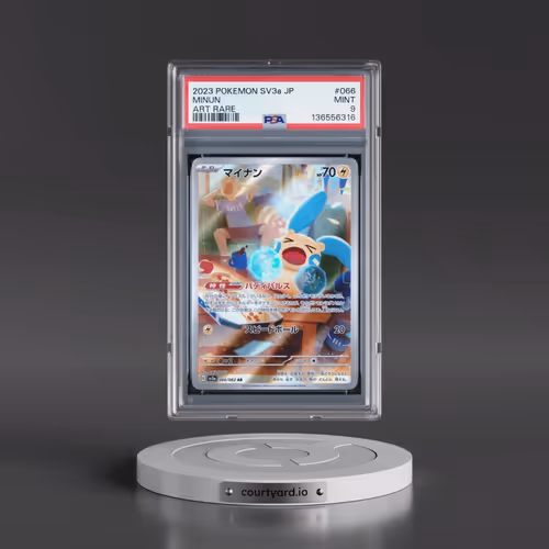2023 Pokémon Sv3a-Raging Surf #066 Minun - Art Rare (PSA 9 MINT)