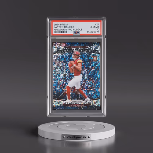 2024 Panini Prizm Fireworks #24 Jayden Daniels - No Huddle (PSA 10 GEM MINT)