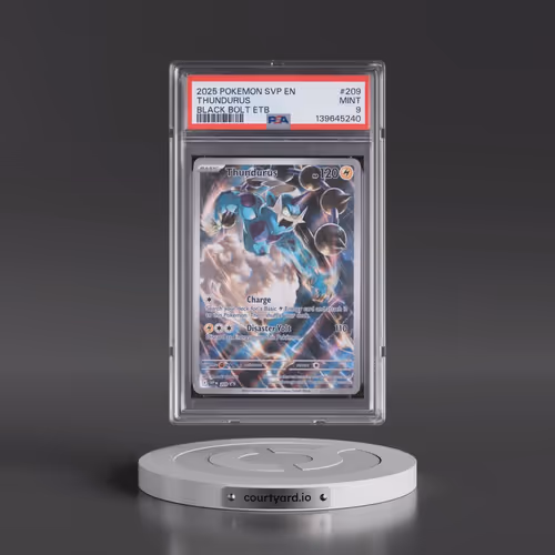 2025 Pokémon Svp EN-SV Black Star Promo #209 Thundurus - Black Bolt Elite Trainer Box (PSA 9 MINT)