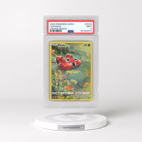 2023 Pokémon Sword and Shield Crown Zenith #GG32 Paras - Full Art (PSA 9 MINT)