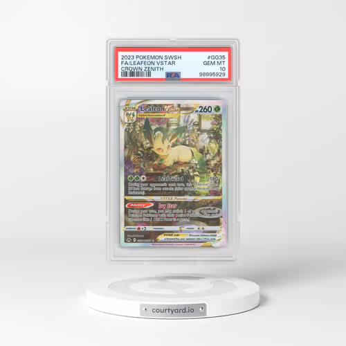 2023 Pokémon Sword and Shield Crown Zenith #GG35 Leafeon Vstar - Full Art (PSA 10 GEM MINT)