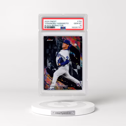 2024 Topps Finest #150 Yoshinobu Yamamoto - Black Refractor (PSA 10 GEM MINT)