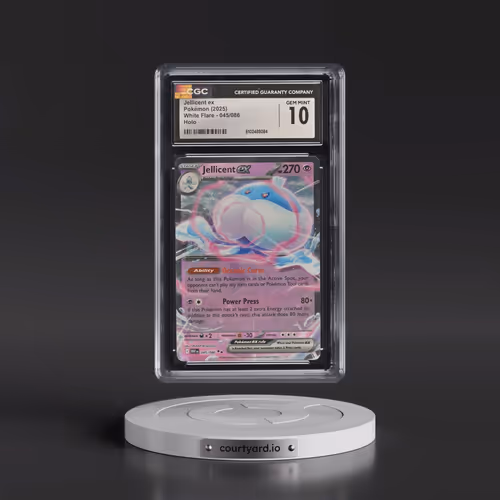 2025 Pokémon Wht EN-White Flare #045 Jellicent EX - Holo (CGC 10 GEM MINT)