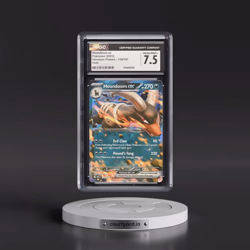 2023 Pokémon Obf EN-Obsidian Flames #134 Houndoom EX - Holo (CGC 7.5 NM+)