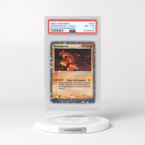 2003 Pokémon Black Star Promo #002 Groudon EX - Holo Holo (PSA 8 NM-MT)