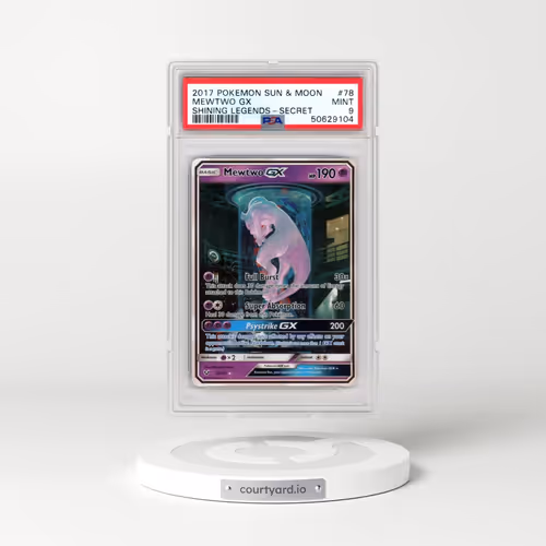 2017 Pokémon Sun & Moon Shining Legends #78 Mewtwo GX - Holo Secret (PSA 9 MINT)