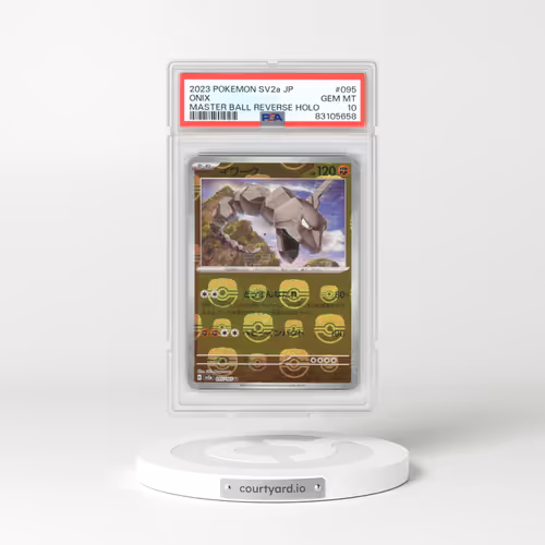 2023 Pokémon Card 151 #095 Onix - Reverse Holo Master Ball (PSA 10 GEM MINT)