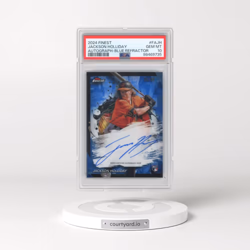 2024 Topps Finest Finest Autographs #FAJH Jackson Holliday - Blue Refractor (PSA 10 GEM MINT)
