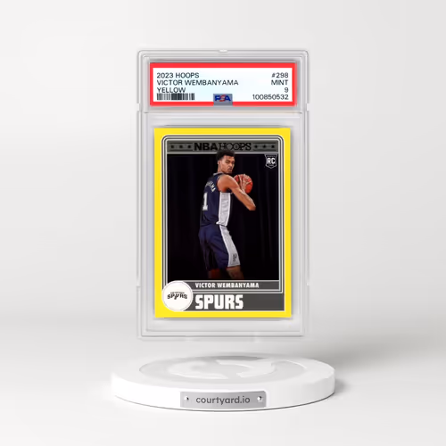 2023 Panini NBA Hoops #298 Victor Wembanyama - Yellow (PSA 9 MINT)