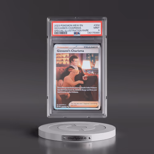 2023 Pokémon Mew EN-151 #204 Giovanni's Charisma - Special Illustration Rare (PSA 9 MINT)