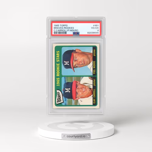 1965 Topps #461 Braves Rookies - C.Carroll/P.Niekro (PSA 4 VG-EX)