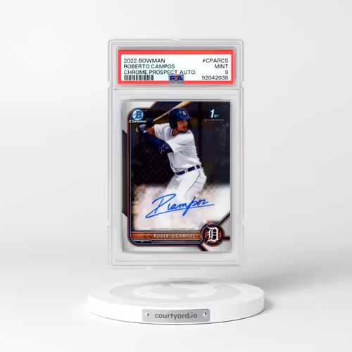 2022 Bowman Chrome Prospect Autographs #CPARCS Roberto Campos (PSA 9 MINT)