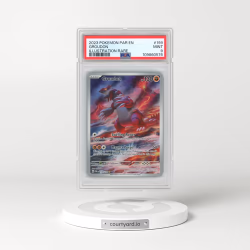 2023 Pokémon Par EN-Paradox Rift #199 Groudon - Illustration Rare (PSA 9 MINT)