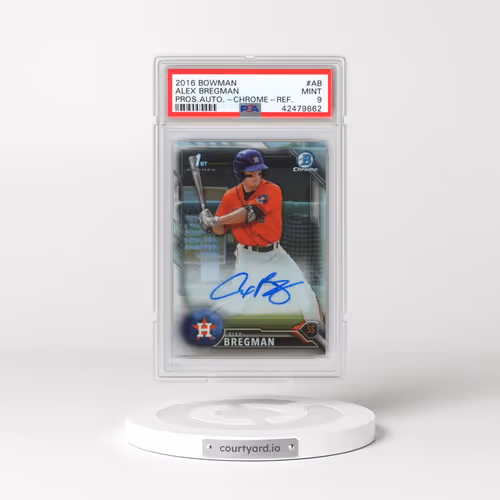 2016 Bowman Prospect Autographs #AB Alex Bregman - Chrome-Refractor (PSA 9 MINT)