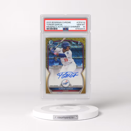 2023 Bowman Chrome Prospect Autographs #CPAYG Yunior Garcia - Gold Shimmer (PSA 10 GEM MINT)