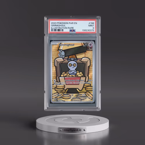 2023 Pokémon Par EN-Paradox Rift #198 Gimmighoul - Illustration Rare (PSA 9 MINT)