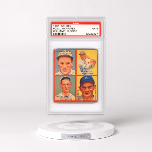 1935 Goudey 4-in-1 Foxx,Higgins - Mahaffey,Williams (PSA 5 EX)