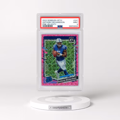 2023 Panini Donruss Optic #247 Anthony Richardson - Pink Velocity (PSA 9 MINT)
