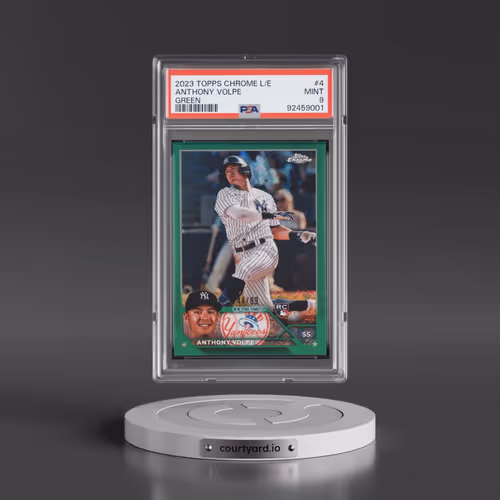 2023 Topps Chrome Logofractor Edition #4 Anthony Volpe - Green Refractor (PSA 9 MINT)