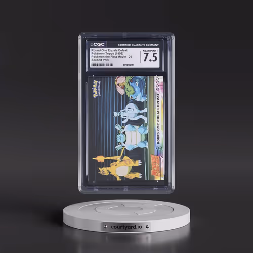 1999 Pokémon the First Movie #26 Round One Equals Defeat - Second Print (Black Topps Logo) (CGC 7.5