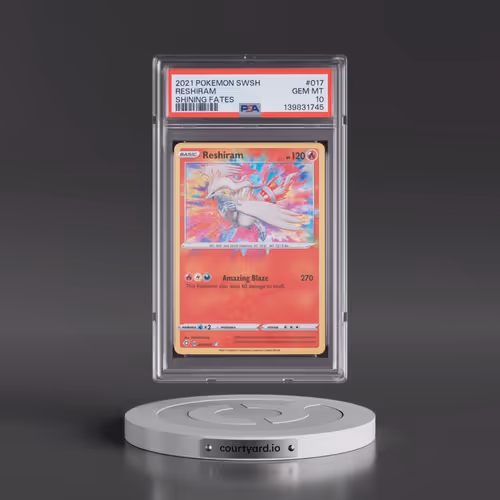 2021 Pokémon Sword & Shield Shining Fates #017 Reshiram (PSA 10 GEM MINT)