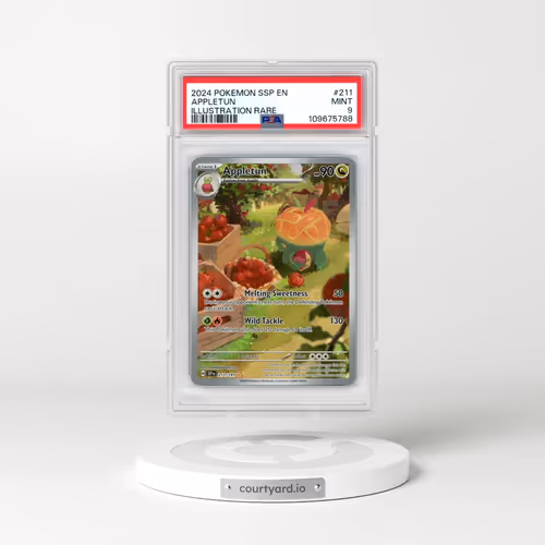 2024 Pokémon Ssp EN-Surging Sparks #211 Appletun - Illustration Rare (PSA 9 MINT)