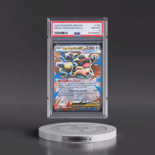 2025 Pokémon Meg EN-Mega Evolution #104 Mega Kangaskhan EX - Holo (PSA 8 NM-MT)