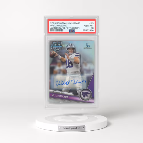 2023 Bowman University Chrome #93 Will Howard - Autograph-Refractor (PSA 10 GEM MINT)