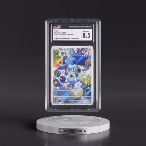 2023 Scarlet & Violet #215/198 Riolu - Illustration Rare Holo (CGC 8.5 NM-MT+)