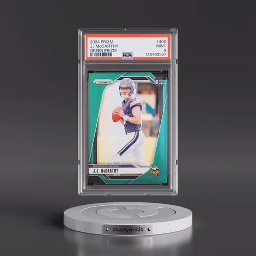 2024 Panini Prizm #400 JJ McCarthy - Green Prizm (PSA 9 MINT)