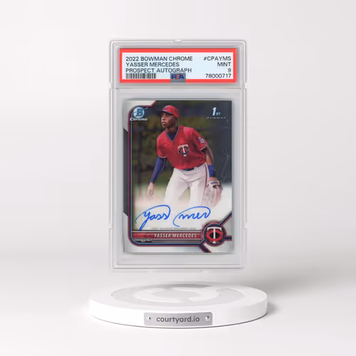 2022 Bowman Chrome Prospect Autographs #CPAYMS Yasser Mercedes (PSA 9 MINT)