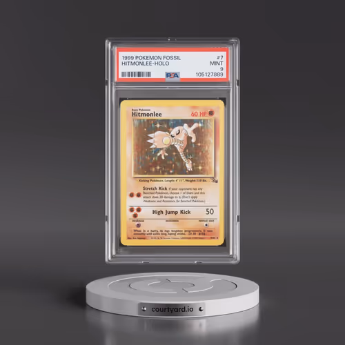 1999 Pokémon Fossil #7 Hitmonlee - Holo (PSA 9 MINT)