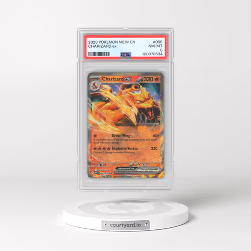 2023 Pokémon Mew EN-151 #006 Charizard EX - Holo (PSA 8 NM-MT)
