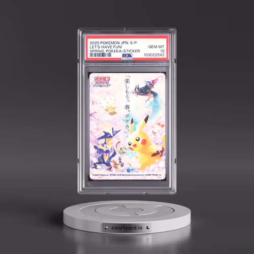 2020 Pokémon S Promo Let's Have Fun! Spring, Pokeka - Sticker (PSA 10 GEM MINT)