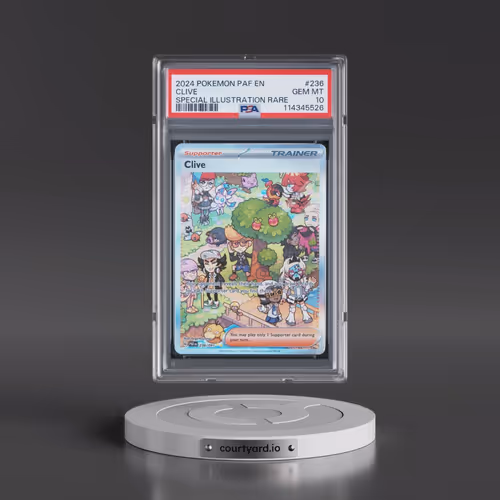 2024 Pokémon Paf EN-Paldean Fates #236 Clive - Special Illustration Rare (PSA 10 GEM MINT)