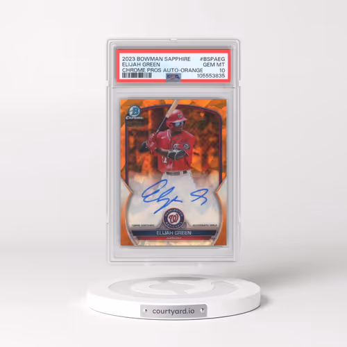 2023 Bowman Sapphire Edition Chrome Prospects Autographs #BSPAEG Elijah Green - Orange (PSA 10 GEM MINT)
